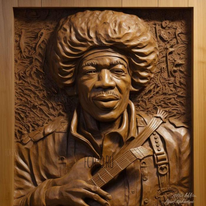 jimi hendrix 4 stl model for CNC